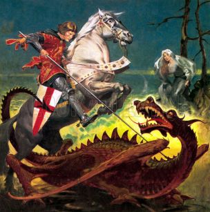 Saint George slays the dragon